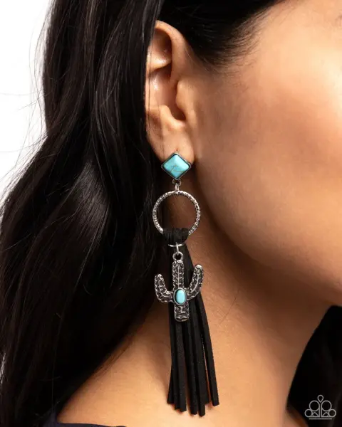 Paparazzi Earring ~ Southwestern Season - Black