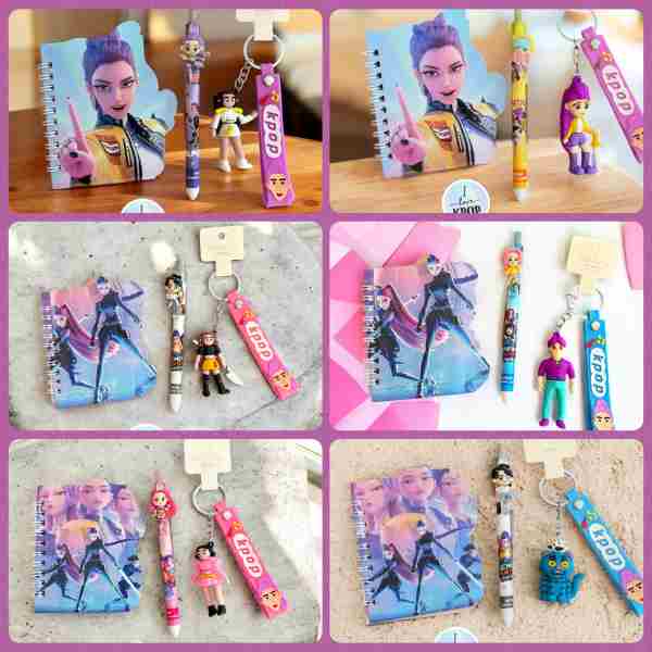 3pcs Kpop Notebook Pen Keychain Set