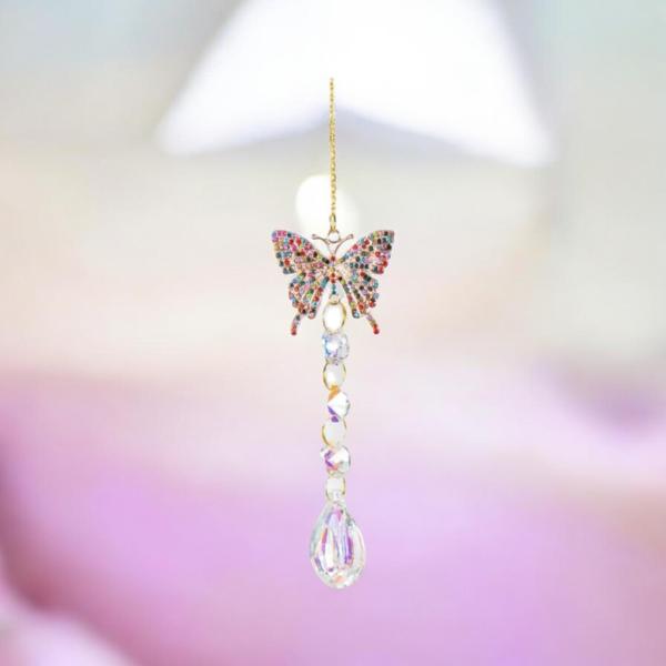 1pc Colorful Crystal Butterfly Sun Catcher