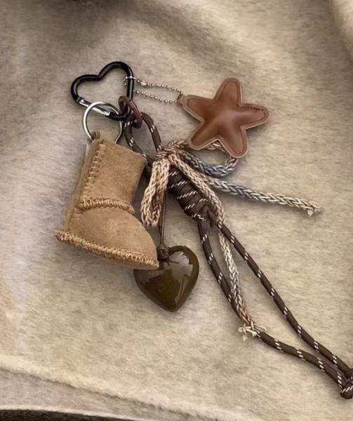 Fashionable Woven Rope Boot Keychain Set