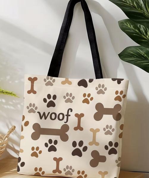 1pc Dog Bone 🦴 Canvas Tote Bag