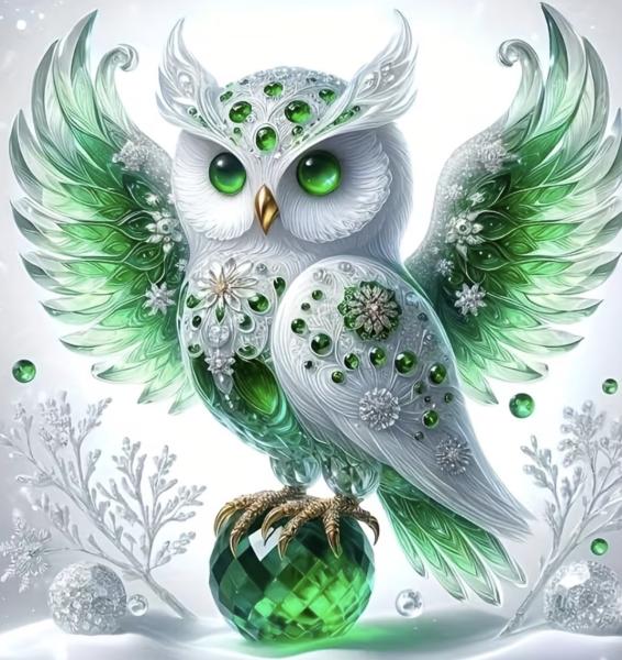 5D Diamond Art Painting Kit ~ Owl