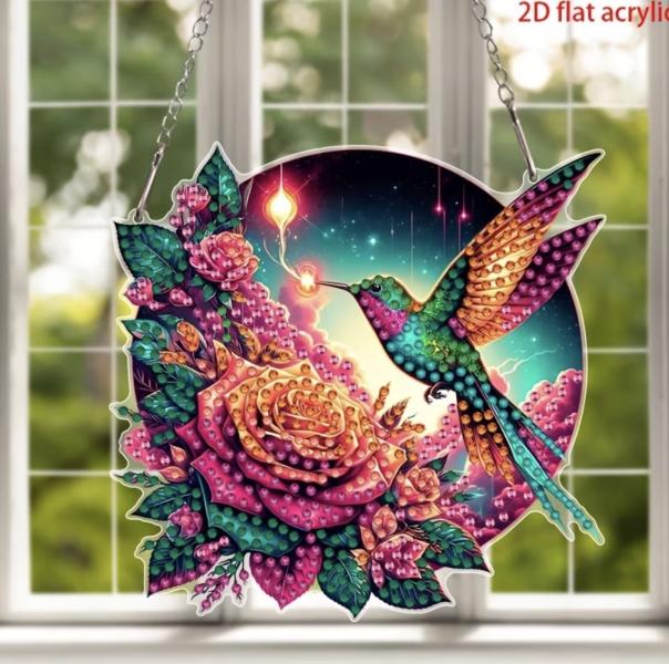 5D Diamond Painting Kit ~ Hummingbirds