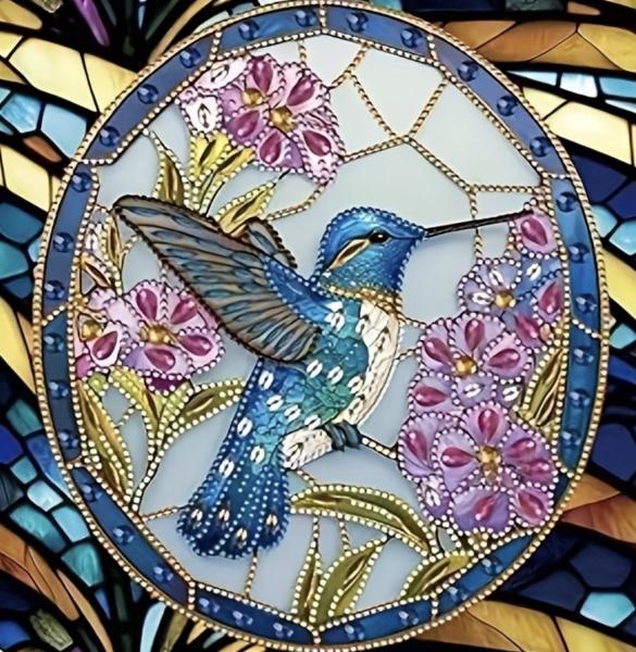 5D Diamond Painting Kit ~ Hummingbird 
