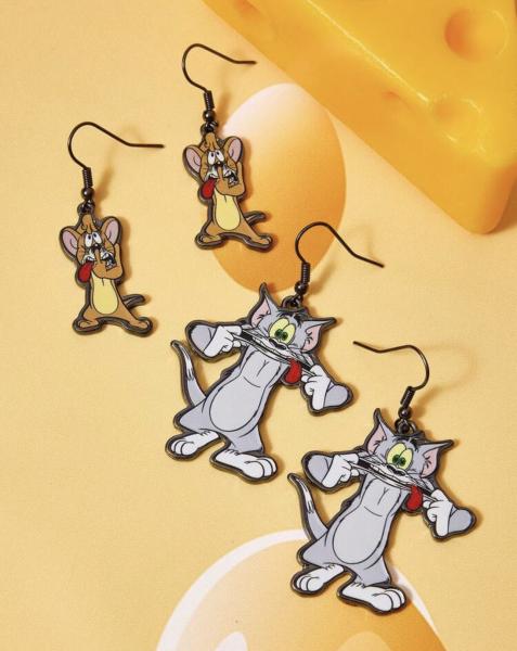 1 Pair Tom & Jerry Alloy Earrings 