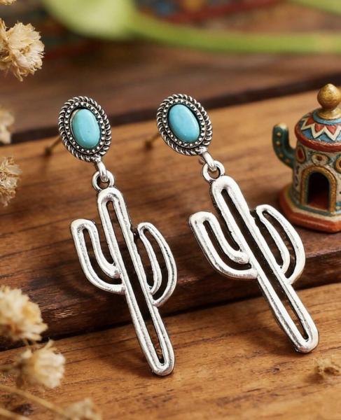 1 Pair Western Cactus 🌵 Earrings 