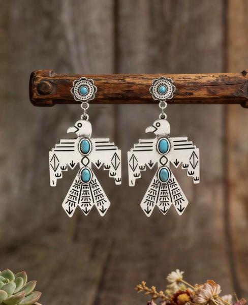 1 Pair Bohemian Eagle Style Earrings 