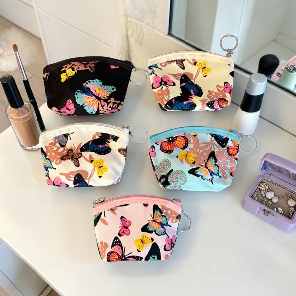 1pc Butterfly Themed Zippered Pouches
