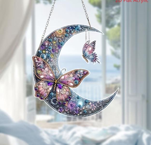 5D Diamond Art  Sun-catcher Kit ~ Butterfly 