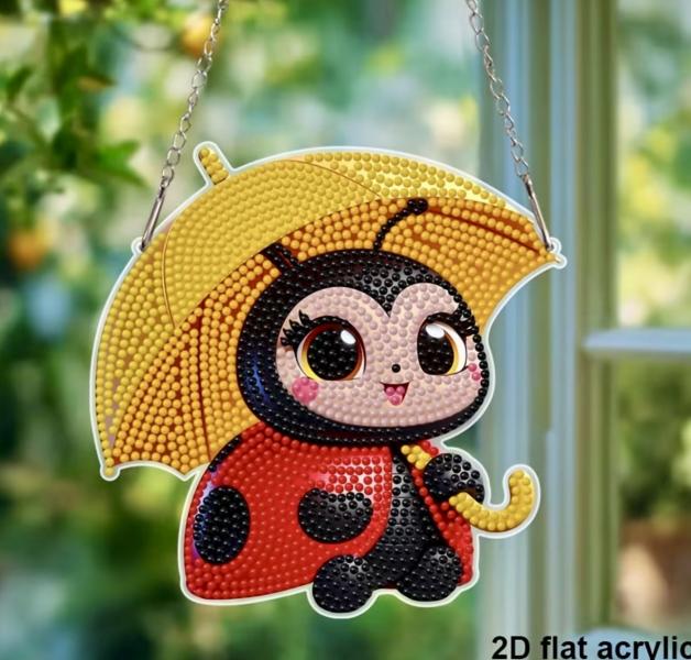 5D Diamond Art  Sun-catcher Kit ~ Ladybug 🐞 