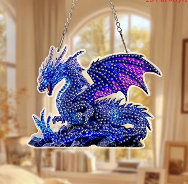 5D Diamond Art  Sun-catcher Kit ~ Dragon