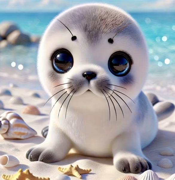 5D Diamond Art Painting Kit ~ Sea Lion