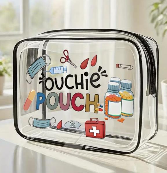 1pc Ouchie Pouch Transparency Toiletry Bag