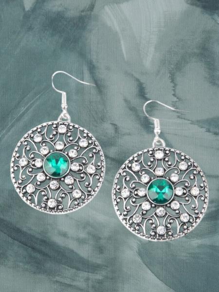 Paparazzi Earring ~ GLOW Your True Colors - Green