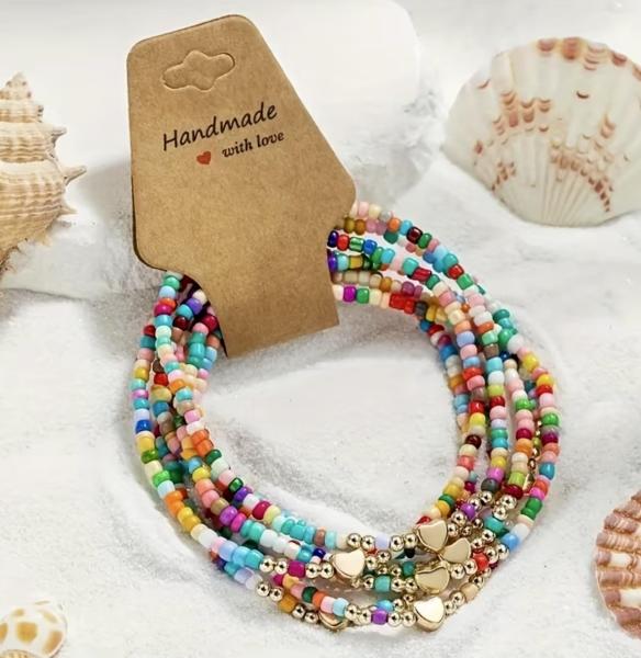 7pcs Bohemian Beaded Bracelet Set