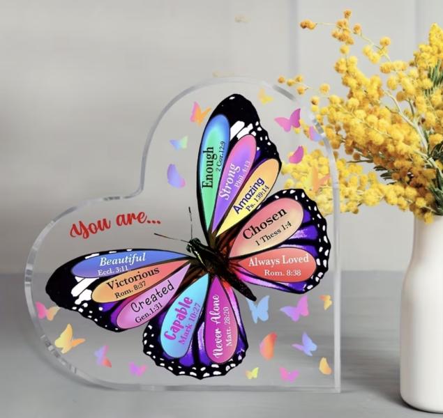 1pc Christian Theme Butterfly 🦋 Plaque 