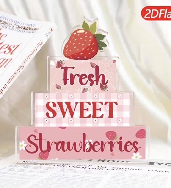 1pc Acrylic Strawberry 🍓 Plaque 