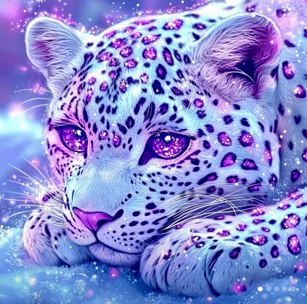5D Diamond Art Painting Kit ~ Pink Tiger