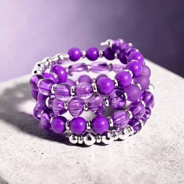 Paparazzi Bracelet ~ Colorful Charade - Purple