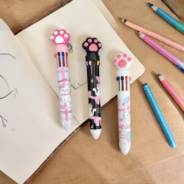  10-in-1 Multicolor Paw 🐾 Ballpoint Pen