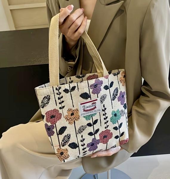 1pc Fashion Floral Tote Bag