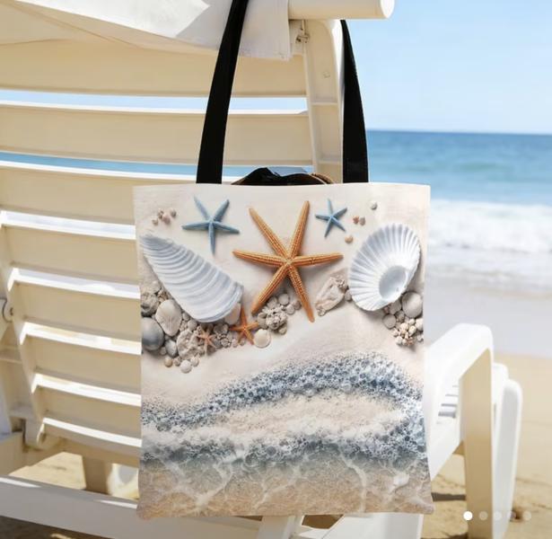 1pc Ocean Design Tote Bag