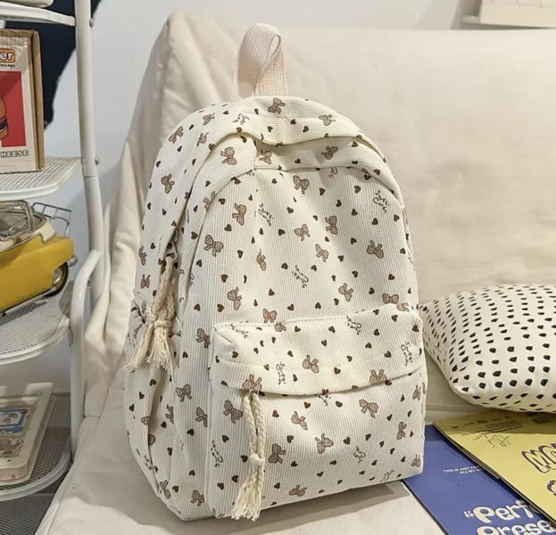 1pc Bow & Heart Casual Backpack 