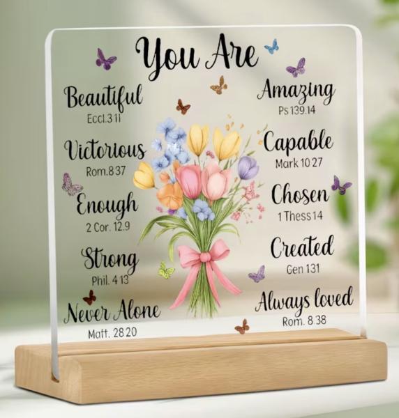 1pc “You Are” Inspirational Plaque 