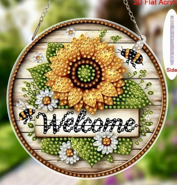 5D Diamond Art  Sun-catcher Kit ~ Welcome