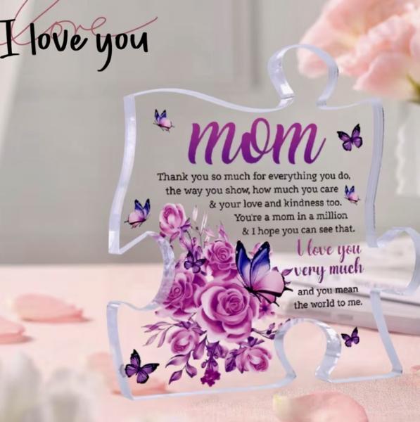 1pc “Mom” Purple Butterfly Plaque 