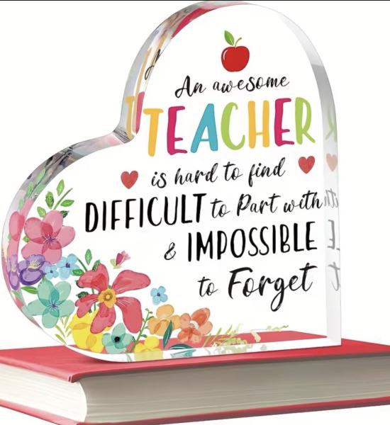 1pc Teacher Appreciation Plaque 