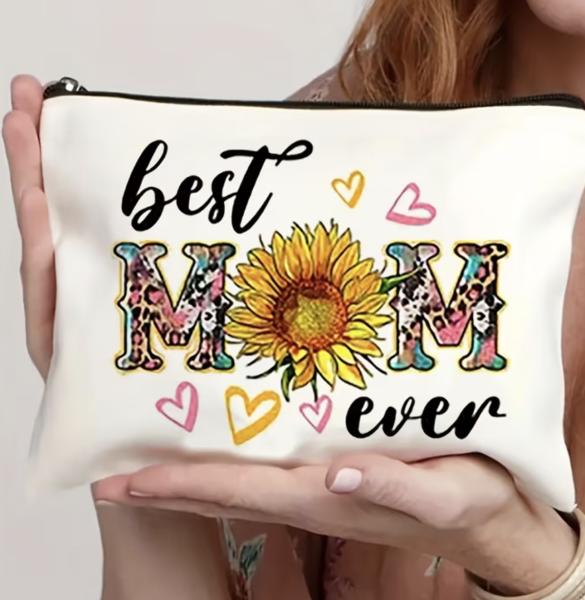 1pc Vibrant Sunflower 🌻 Mom Cosmetic Bag