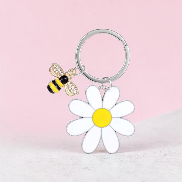 1pc Bee 🐝 Daisy 🌼 Keychain 