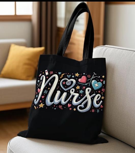 1pc Nurse Themed Tote Bag