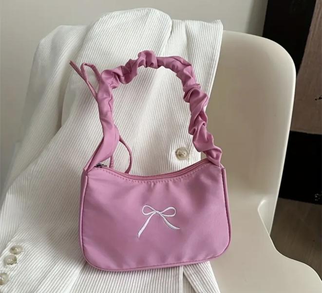 1pc Pink Bow tie Handbag 