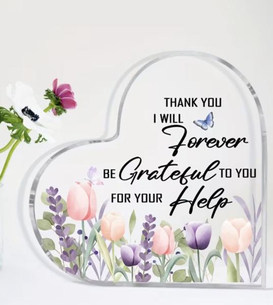 1pc Acrylic Thank You Plaque 