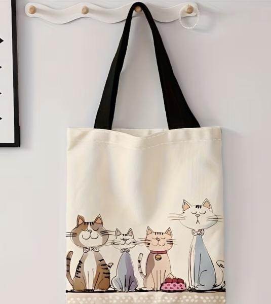1pc Cute Kitten 🐱 Tote Bag 