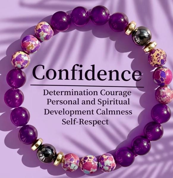 1pc Imperial Jasper & Amethyst Bracelet 