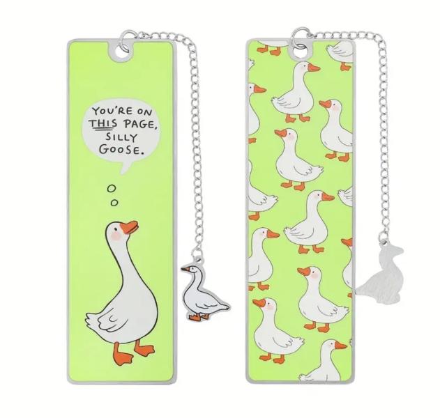 1pc Double Sided “Silly Goose” Bookmark