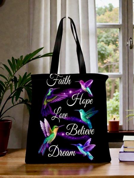 1pc Hope Faith & Love Tote Bag