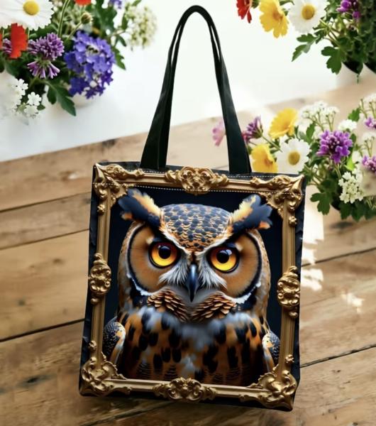 1pc Vintage Owl 🦉 Tote Bag