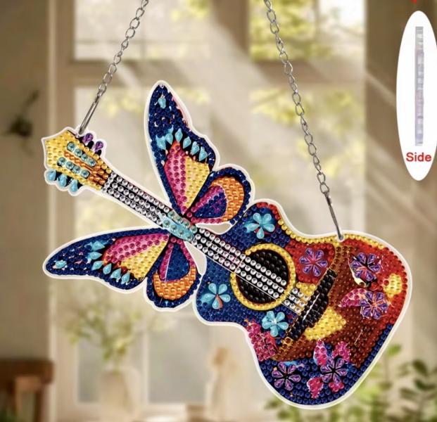 5D Diamond Art  Sun-catcher Kit ~ Guitar 🎸 