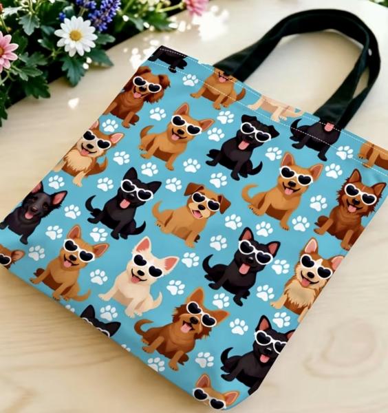 1pc Cute Doggy Design Tote Bag 🐾 