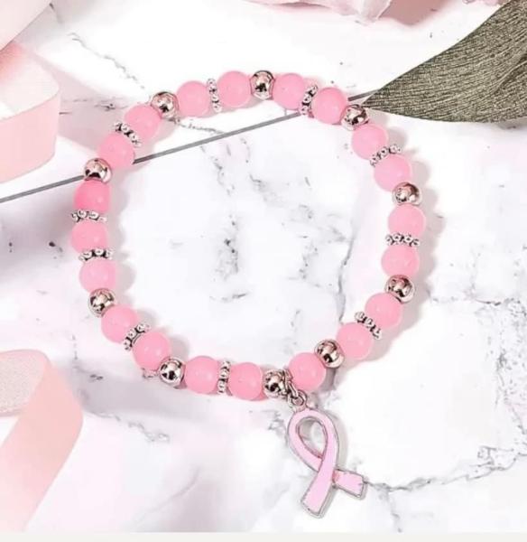 Cancer Awareness Pink Bracelet 