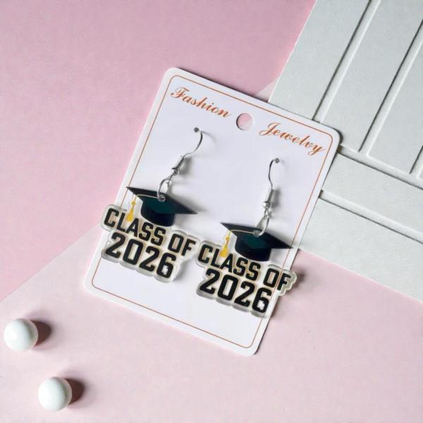 1 Pair 2026 Graduation Earrings 