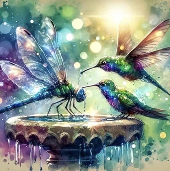 5D Diamond Art Painting Kit ~ Dragonfly 