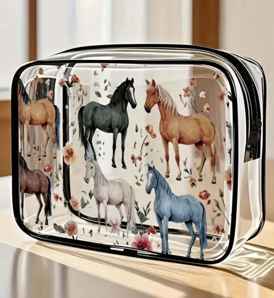 1pc Stylish Cosmetic Bag ~ Horses 🐎 