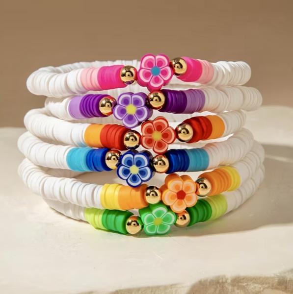6pcs Colorful Flower 🌺 Bracelets 
