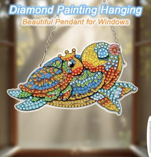 5D Diamond Art  Sun-catcher Kit ~ Turtles 