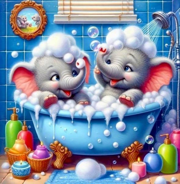 5D Diamond Art Painting Kit ~ Elephant 🐘 